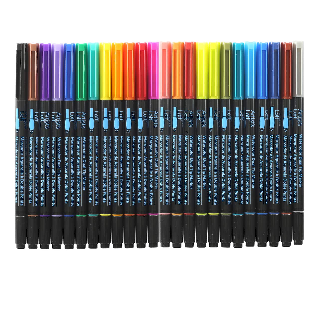 Watercolor 24 Color Dual-Tip Markers by Artist&#x27;s Loft&#x2122;